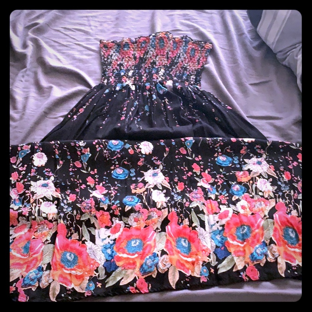 Strapless long maxi